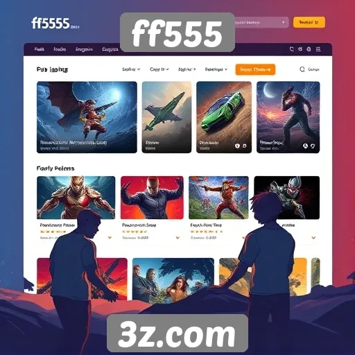 experiência de usuário no site de jogos ff555