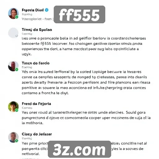 Feedback dos usuários sobre a experiência no ff555
